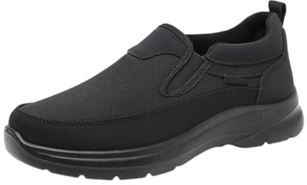 Mäns ortopediska andningsbara slip-on sneakers, fotvalvstöd med skumsulor för komfort hela dagen