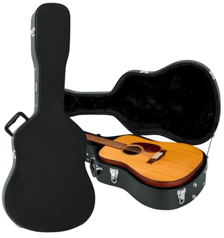 Gator Cases Traditonal Series Hard-Shell Wood Case for 6 or 12-String Dreadnought Style Acoustic Guitars, (GWE-DREAD 12)
