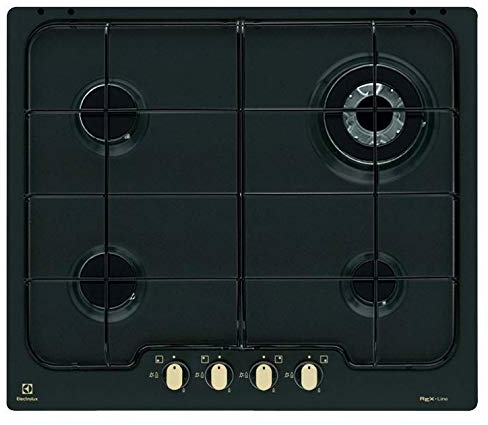 Electrolux Rex - Piano Cottura a Gas PN 640 RUV Finitura Nero Ghisa da 60cm