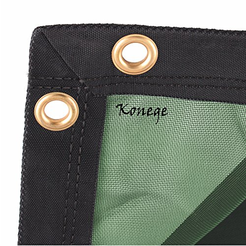 Sandkastenplane 2,30m x 2,30m, randverstärkt, inkl. Gummiseil und Metallösen, Farbe: dunkelgrün, Luft- und Wasserdurchlässig! Sandkastenabdeckung