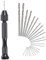 MIni perceuse à main Twist Drill Bits +25 micro forets hélicoïdaux sans fil en Aluminium Pin Vise Outils Rotatifs forets hélicoïdaux adjustable Pyrogravure Maison plastique trou cuivre