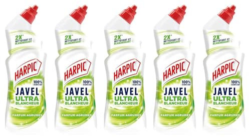 Harpic Gel WC Javel Ultra Blancheur Agrumes - Lot de 5 x 750 ml