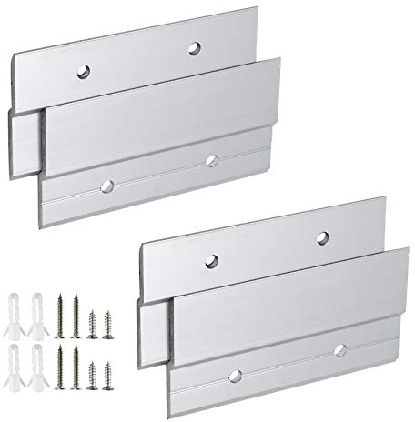 Zorfeter 10,2 cm Z-Aufhänger, französische Klammer-Bilderaufhänger, Kit, 2 Paar ineinandergreifende Z-Stangen-Clips, Wandhalterungen zum Aufhängen von Spiegeln, Bildern, Wandpaneelen, Kunstwerken