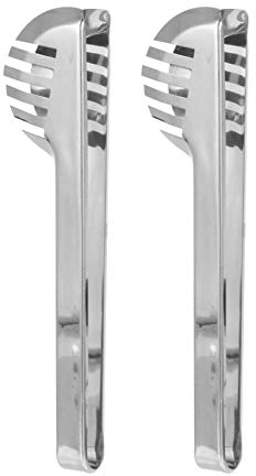 Cabilock 2 pinze per pasta in acciaio inox, per server da cucina, pinze alimentari, pinze per buffet per feste a casa