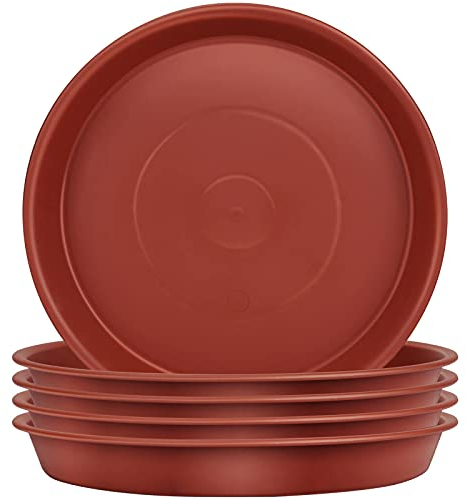 TStarJungle Lot de 5 Soucoupes pour Plantes, Soucoupes pour Pots de Fleurs pour Plantes, Plateaux de Planteur pour Intérieur, Extérieur, Jardin - 14cm