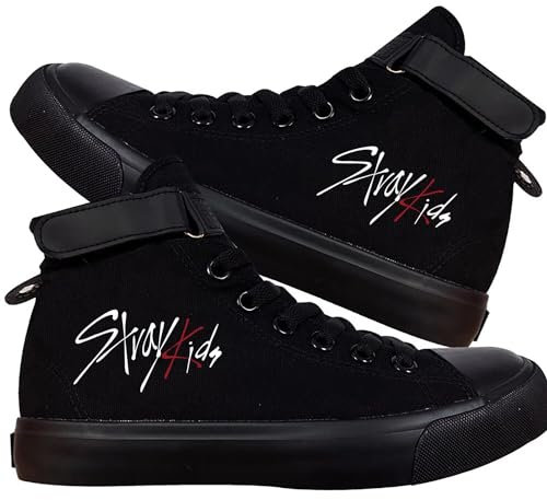 Kpop Stray Kinderschuhe Unisex Canvas Sneakers Bangchan Felix Hyunjin Jeongin High Top Casual Walking Schuhe, Team, 7.5 US Women