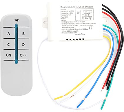 Transmisor Receptor De Luz De Pared Inalámbrico De 4 Vías ON / OFF Interruptor De Control Remoto Anti-disturbio Para Escaleras De Casa Pasillo 220V
