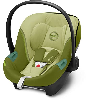 CYBEX Gold Seggiolino Auto Aton S2 i-Size, Dalla Nascita a circa 24 Mesi, Max. 13 kg, Con Riduttore per Neonato, Compatibile con SensorSafe, Nature Green