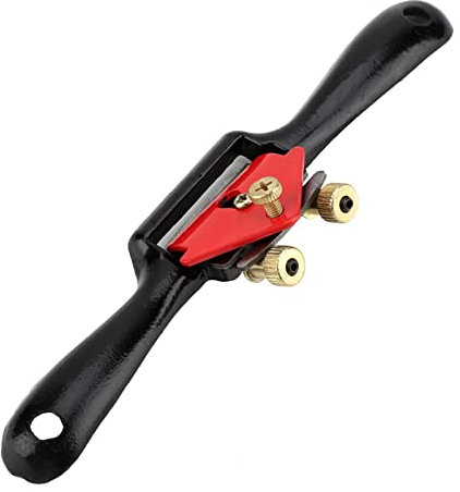 OUKENS Cepillo Carpintero Manual, Cepilladora de Bordes Ajustable de 10 con Base Plana, Hoja de Metal Herramienta de Mano para Trabajar en Madera para artesanía en Madera, Carpintero de Madera