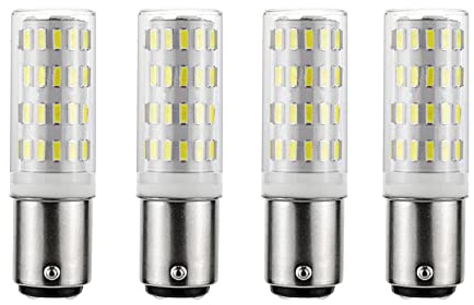 ShuoHui B15 B15D 230 V Lampadina a incandescenza B15d a doppio contatto, 4 W, bianco freddo 6000 K 35 W, equivalente per illuminazione di dispositivi a bassa tensione (10), B15D54SMD