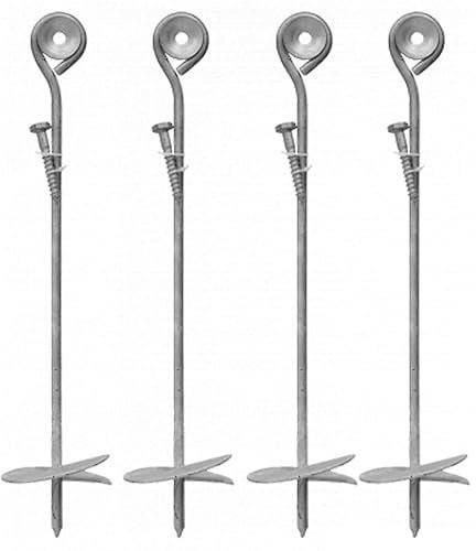 Ground Screw HELIX Galvanised Heavy Duty Anchor Playhouse Trampoline 460x100mm - Pack of 4