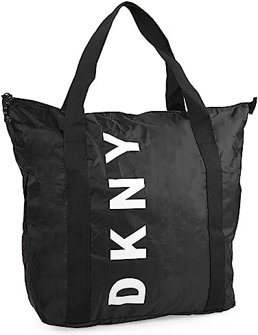 DKNY - Bolso Shopper Mujer Espacioso y Elegante Bolso Hombro Mujer Casual Moderno. Shopper para Oficina Diario y Viajes Ideal, Negro