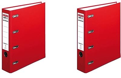 Herlitz 10842268 Doppelordner maX.file protect A4 rot FSC Mixed (Packung mit 2)