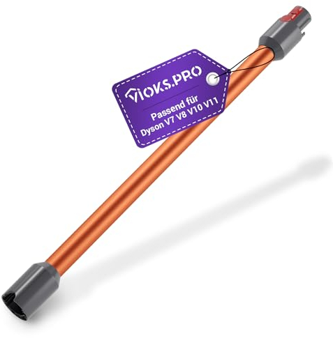 Vioks.pro Staubsauger Rohr Orange Ersatz für Dyson Rohr 967477-08 für V5, V7, V8, V10, V11, SV10, SV11, SV12 - Dуson Staubsauger Verlängerungsrohr aus Metall & Dуson Stаubsauger Ersatzteile