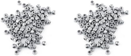 2 Uds M2 M12 Acero Inoxidable SS304 Contratuerca Hexagonal Contratuercas con Inserto de Nailon