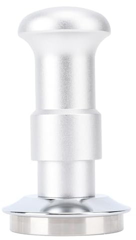 Manomissione del caffè in Acciaio Inossidabile, Strumento di Manomissione Calibrato a Molla Calibrata, Design in Argento Minimalista, Pressione Uniforme con facilità e Comfort