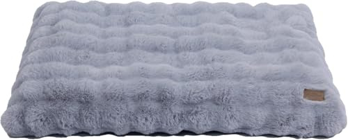 BingoPaw Panier Chien Grande Taille: 105x70x12cm Coussin Chien XL Déhoussable et Lavable en Machine, Tapis Matelas Lit Confortable, Tissu Peluche Doux, Gris