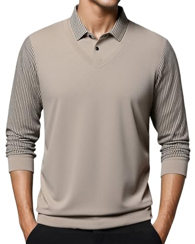 Duohropke Jersey para hombre sin mangas de negocios West Slim Fit Chaleco de punto con cuello en V Jersey clásico suéter otoño invierno cálido suéter suave tops camisa de punto, caqui, 3XL