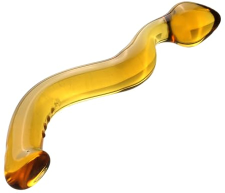 CYGzeon Godemiché Double En Verre Long Avec Spirale, 4 Tailles, Gode Anal Réaliste, Perles Anales, Pénis, Masturbation, Plug Anal, Jouet Sexuel For Homme Et Femme