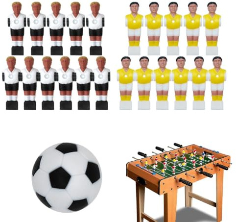 EN bordsfotboll spelset kreativa dockfigurer tillbehör | Hartsreservdel för bordsfotboll små reservdelar för bordsfotboll fans barn vuxna pojkar vänner
