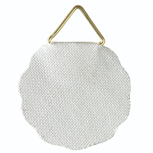 Hama Anneaux autocollants pour cadres photo (en métal, 10 pièces, attaches triangulaires, pour coller sur du bois, plastique ou métal) Blanc/Doré