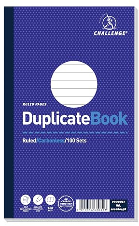 Challenge Duplicate Book, Carbonless, 100 Pages, 1 pack (210 x 130 mm)