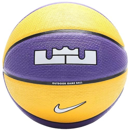 Nike Lebron James Playground 8P 2.0 Ball N1004372-575, Unisex basketballs, Yellow, 7 EU