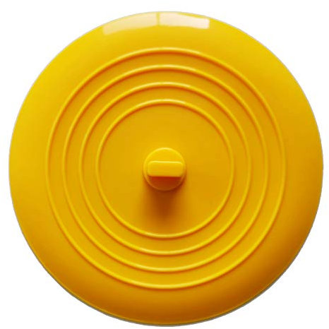 Tapón de silicona para bañera, color amarillo