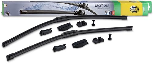 HELLA 9XW 358 164-091 Easy Set OE Limpiaparabrisas - SetOE6053 - Escobilla con hoja plana - para vehic. dirección izquierda - 600/525mm - 24/21 - delante - Cant.: 2
