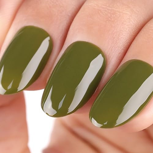 Gel Nail Polish, Olives Green,Long Lasting,Chip Resistant Nail Art Manicure Pedicure for Professional, Salon & Home Use, Christmas gift,15ml (Requires Drying Under UV LED Lamp)