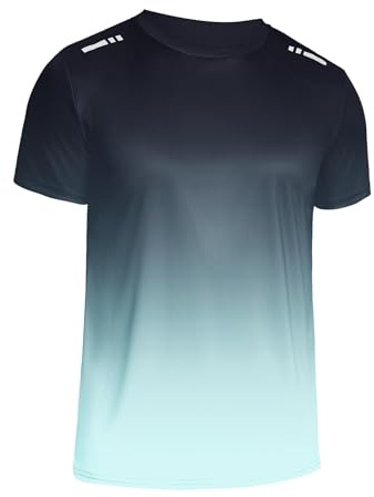 Weardear T-Shirt de Sport pour Hommes Chemise Fonctionnelle Chemise d'entraînement Respirante à séchage Rapide Chemise de Course à Manches Courtes