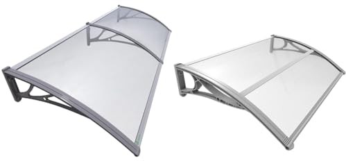 vounot Auvent de Porte d'entrée Toit Marquise en Polycarbonate Porte Résistante Toit Abri Protection & Auvent de Porte d'entrée Toit Marquise en Polycarbonate Porte Résistante Toit Abri Protection