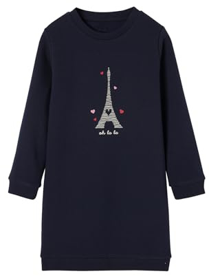 Vertbaudet Mädchen Sweatkleid Basic Marine 140