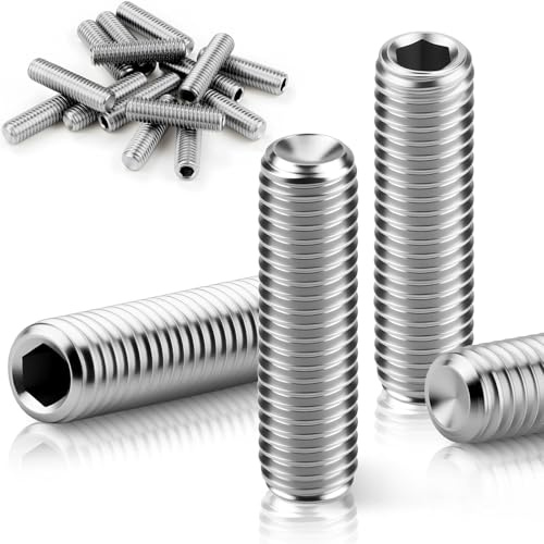 TXXATX gängskruvar M4 x 35 mm insexskruv dörrhandtag 12 stycken gängstift 304 rostfritt stål skruvskruv M4 för lager bussning dörrhandtag lampor knappar och andra delar