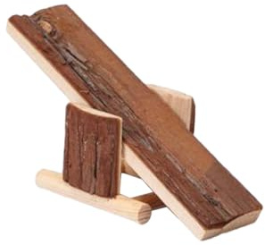Hemobllo Balançoire pour Hamster Jouet en Bois Naturel Plateforme Balançoire Taille Petite pour Cage Jouet à Mâcher pour Petits Animaux De Compagnie Hamster Souris Gerbille