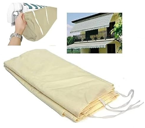 lonas impermeables exterior, Cubierta Protectora For Toldo Exterior (actualización 2025), Cubierta Impermeable For Patio, Cubierta Retráctil For Persiana Enrollable, Cubierta Antipolvo.(Beige,5.5m)