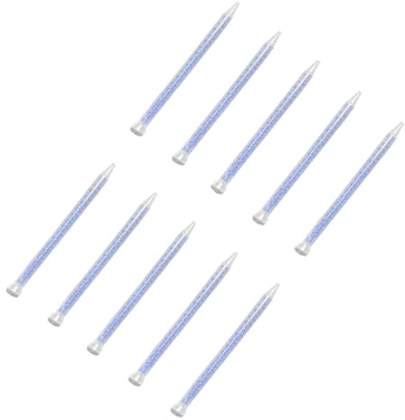 MoSundi 10 boquillas de mezcla de pegamento AB serie 10-18, mezclador estático en espiral de 18 secciones para epoxi, poliuretano, silicona, adhesivos y selladores, compatibles con cartuchos de 10 mm