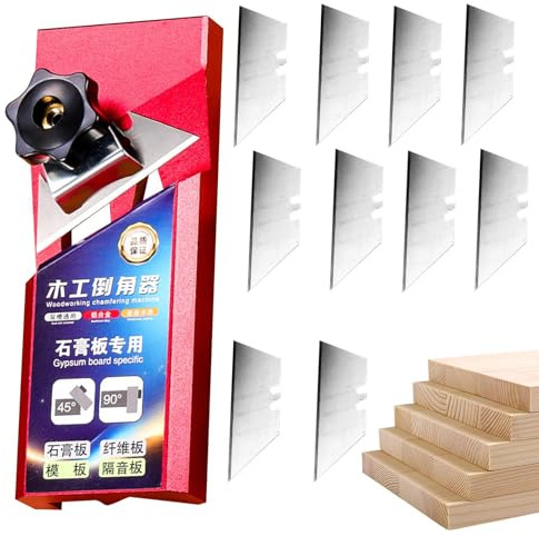 Pialla a Mano per Cartongesso,Smusso a 45° per bordi di lastre in cartongesso - Pialla per Smussare Cartongesso - per lavorazione del legno, edilizia, miglioramento casa, intelaiature