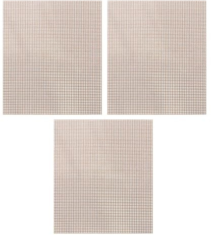 Kichvoe Alfombrillas para Barbacoa Antiadherentes Reutilizables, Esterillas de Rejilla Resistentes al Calor, 30x40 Cm, Color Marrón, 3 Piezas para Asar, Hornear y Cocinar al Aire Libre