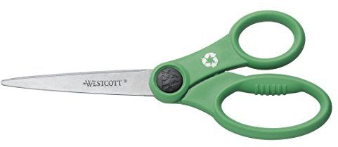 Westcott E-32170 00 Schere Kleen Earth rostfrei, Kunststoffgriff, 18 cm, grün