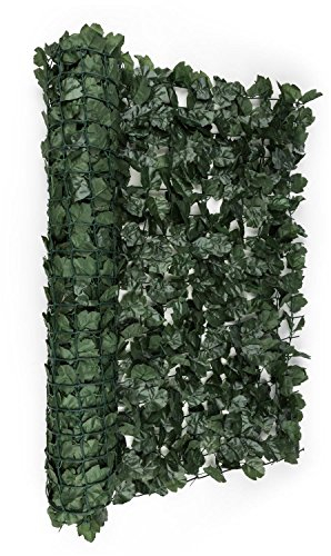 Blumfeldt Fency Dark Ivy Valla de protección Visual antiviento (Malla sombreo 300x100cm, Cubierta Exterior sombreadora, privacidad balcón terraza jardín, decoración imitación Hiedra Verde Oscuro)