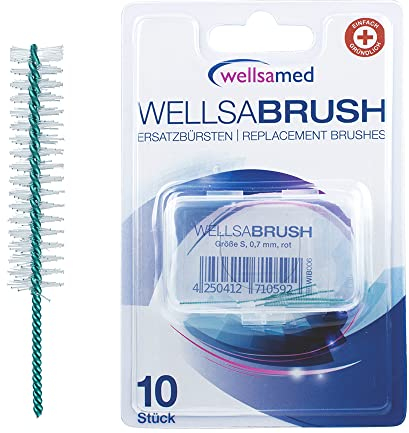wellsamed Wellsabrush 10 Stück Interdentalbürsten, Größe S, ISO 1: 0,42 mm, Bürstengröße: 2,0 mm/fein, zur effektiven Reinigung der Zahnzwischenräume