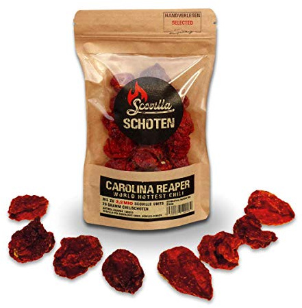 Scovilla Carolina Reaper Torkad chili, 20 g