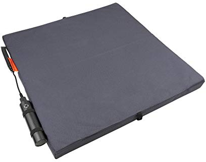 Bumfire Sitzkissen Beheizbar & Faltbar - Akku Heizkissen Kabellos mit USB Anschluss - Elektrisch Beheizbare Wärmekissen Sitzauflage Stadion, Camping, Rollstuhl, Outdoor Kissen - Anthrazit XL - 42x42cm