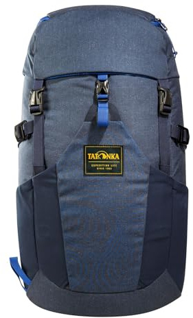 Tatonka Daypack City Tramp 22 - Rucksack mit belüftetem Netzrücken und aus nachhaltigen Materialien - 22 Liter Volumen (navy curve)