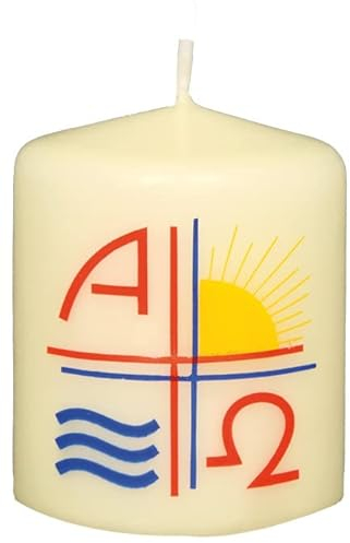 Kopschitz Candela pasquale in 3 colori, motivo pasquale senza anno: 60 x Ø 50 mm