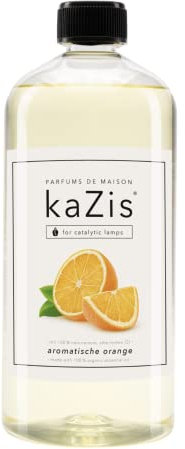 kaZis Parfum d'ambiance orange I Recharge de 1 litre pour lampes à parfum catalytique I Parfum de Maison I Recharge de 1000 ml