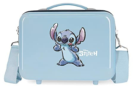 Disney Stitch Naughty Make a Face Kulturbeutel, anpassungsfähig, Blau, 29 x 21 x 15 cm, starres ABS, 9,14 l, 0,8 kg