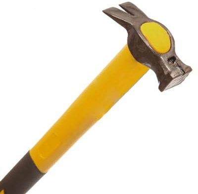 La zappa Martello per carpentiere Catania con manico in fibra di vetro e gomma 200 gr