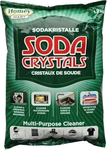Soda Crystals 1.2kg – Multi-Purpose Cleaner & Degreaser | Removes Stains, Softens Water, Unblocks Drains, Natural Household Cleaner & Laundry Booster